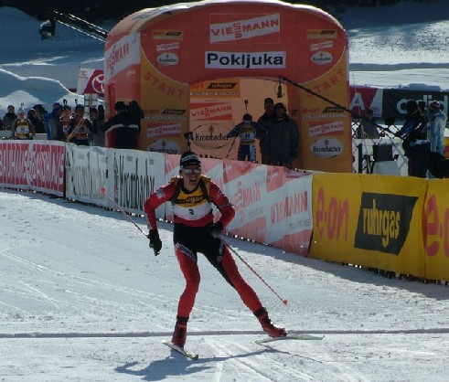 GREGORIN Teja. Pokljuka 2006 Women Sprint