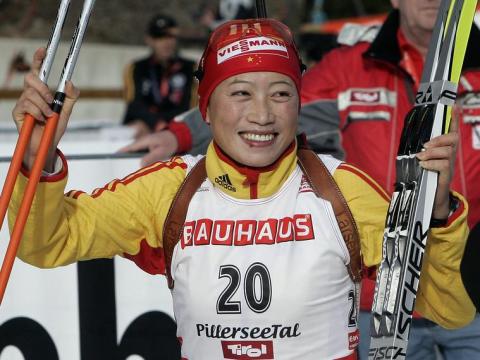 KONG Yingchao. Hochfilzen 2006 Sprint Women