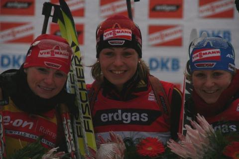 BECK Martina, , HENKEL Andrea, , NEUNER Magdalena. Oberhof 2007 Women Sprint