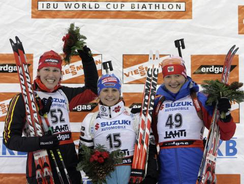 BECK Martina, , WILHELM Kati, , IOURIEVA Ekaterina. Lahti 2007. Sprint women.