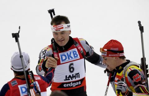 FISCHER Sven, , GREIS Michael. Lahti 2007. Pursuit men.