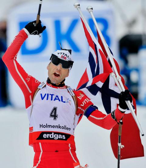 BJOERNDALEN Ole Einar. Holmenkollen 2007. Men pursuit.