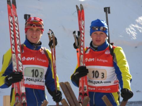BEREZHNOY Oleg, , SEDNEV Serguei. Pokljuka 2007. Ukrainian team