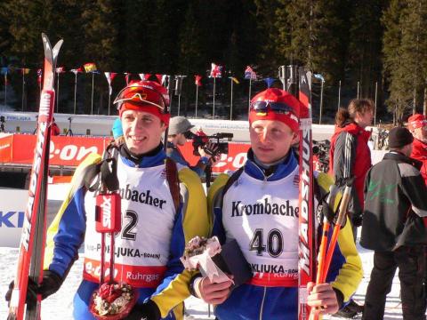 BEREZHNOY Oleg, , SEDNEV Serguei. Pokljuka 2007. Ukrainian team