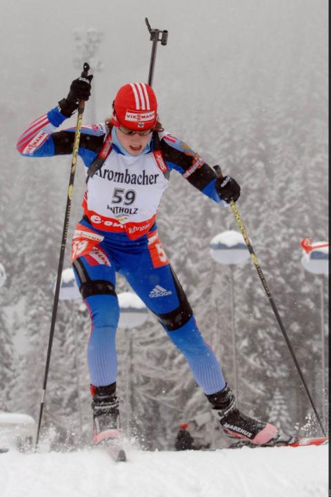 SLEPTSOVA Svetlana. Antholz 2008. Sprint. Women.