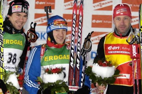 ROESCH Michael, , SIKORA Tomasz, , TCHOUDOV Maxim. Oberhof 2009 Men Sprint
