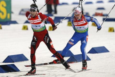 BJOERNDALEN Ole Einar, , TCHOUDOV Maxim. World championship 2009. Mixed relay.