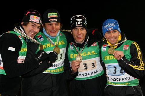 GREIS Michael, , ROESCH Michael, , STEPHAN Christoph, , PEIFFER Arnd. World Championship 2009. Relay. Men.