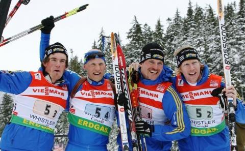 BERGMAN Carl Johan, , EKHOLM David, , NILSSON Mattias Jr., , LINDSTRÖM Fredrik. Vancouver 2009. Men relay.