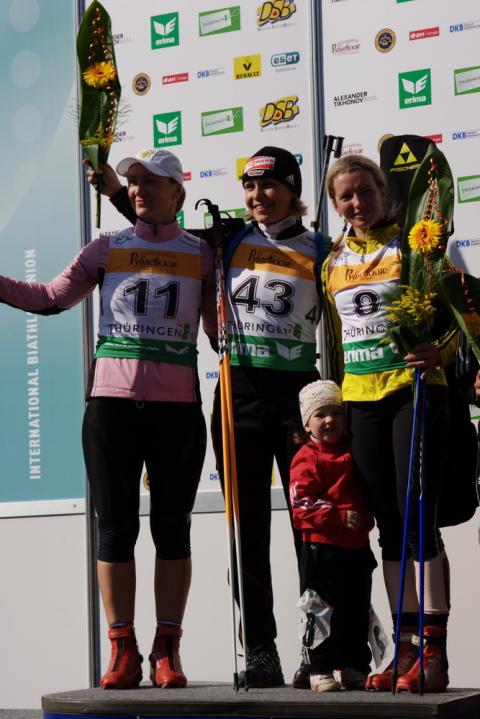LEVCHENKOVA Natalia, , NEUNER Magdalena, , KOSINOVA Maria. Oberhof 2009. Summer world championship. Sprint. Men, women. 
