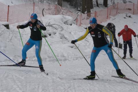 KARASEVYCH Nina, , BILOSYUK Olena. Oberhof 2010. Sprint. Women.