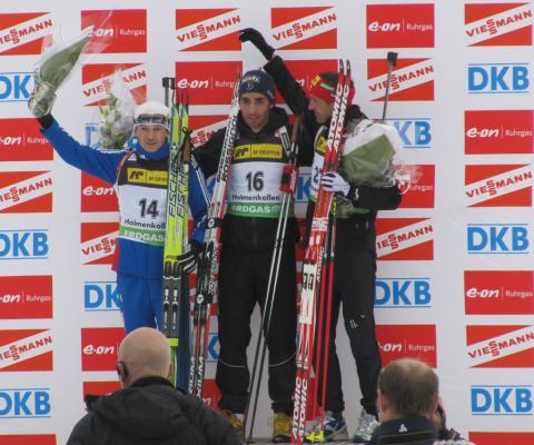 SUMANN Christoph, , TCHOUDOV Maxim, , FOURCADE Martin. Holmenkollen 2010. Sprints