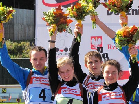 VOZNIAK Andriy, , TRACHUK Tatiana, , BRYHYNETS Yuliya, , DAKHNO Olexandr. Summer world championship 2010