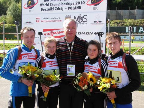 VOZNIAK Andriy, , BRYNZAK Volodymyr, , TRACHUK Tatiana, , BRYHYNETS Yuliya, , DAKHNO Olexandr. Summer world championship 2010