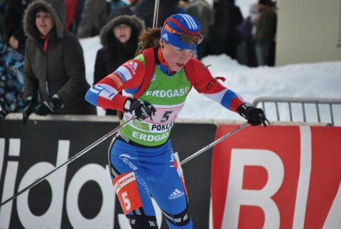 SLEPTSOVA Svetlana. Pokljuka 2010. Mixed relay