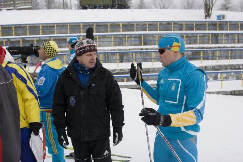 DERKACH Vyacheslav, , ZOTS Nikolay. Ukrainian Biathlon Cup, December 2010. Tysovets