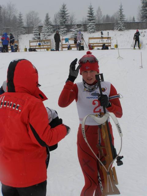 MERKUSHYNA Anastasiya. Ukrainian Biathlon Cup, December 2010. Tysovets