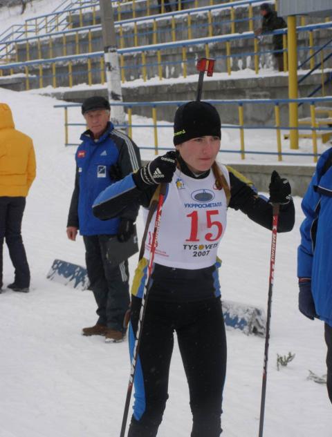 SERDIUK Anastasiia. Ukrainian Biathlon Cup, December 2010. Tysovets
