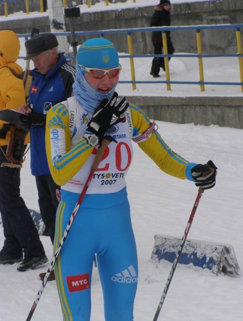 TRACHUK Tatiana. Ukrainian Biathlon Cup, December 2010. Tysovets