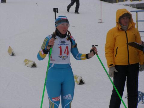 KARASEVYCH Nina. Ukrainian Biathlon Cup, December 2010. Tysovets