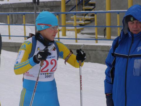DZHIMA Yuliia. Ukrainian Biathlon Cup, December 2010. Tysovets