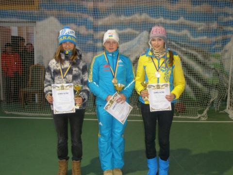 MERKUSHYNA Anastasiya, , PRIKHODCHENKO Tatiana, , ZHURAVOK Yuliya. V winter youth games, Tysovets