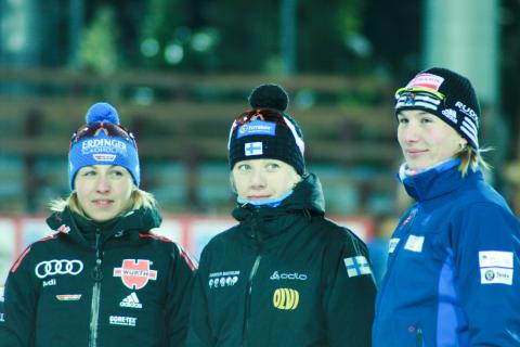 MAKARAINEN Kaisa, , NEUNER Magdalena, , KUZMINA Anastasia. World championship 2011. Sprints