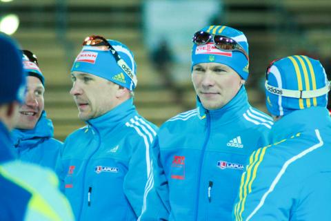BILANENKO Olexander, , DERYZEMLYA Andriy, , SEMENOV Serhiy. World championship 2011. Relay. Men