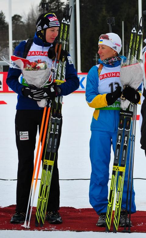 SEMERENKO Vita, , KUZMINA Anastasia. Holmenkollen 2011. Sprint. Women