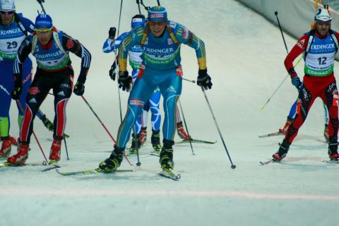 BIRNBACHER Andreas, , BJOERNDALEN Ole Einar, , DERYZEMLYA Andriy. World championship 2011. Mass starts