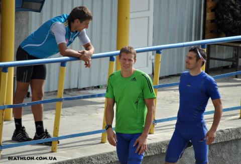 DERYZEMLYA Andriy, , PRYMA Roman, , BATIUK Oleksandr. Tysovets 2011. Summer championship of Ukraine. Training