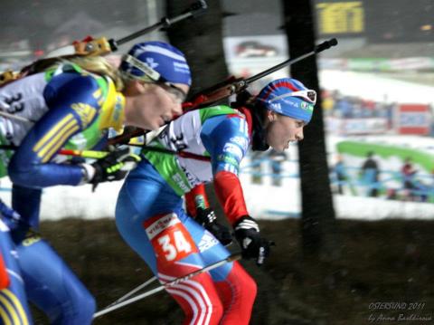 NILSSON Anna Maria, , SLEPTSOVA Svetlana. Oestersund 2011. Sprints