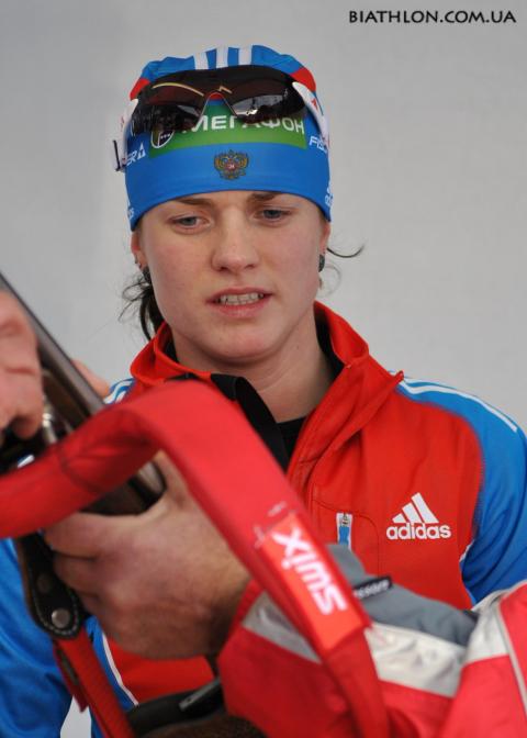 SLEPTSOVA Svetlana. Hochfilzen 2011. Sprint. Women