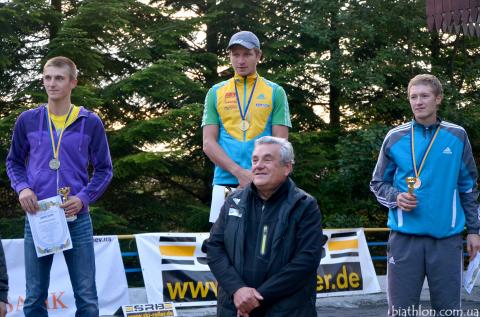 SEMENOV Serhiy, , ALENISHKO Vladimir, , PIDRUCHNUY Dmytro. Summer open championship of Ukraine 2013. Sprint. Awards Ceremony