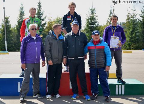 SEDNEV Serguei, , SEMENOV Serhiy, , ALENISHKO Vladimir. Summer open championship of Ukraine 2013. Pursuit. Awards Ceremony