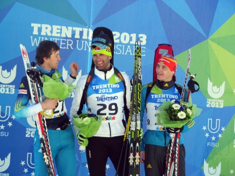 KILCHYTSKYY Vitaliy, , PETROVIC Milanko, , PIDRUCHNUY Dmytro. Universiade 2013. Sprint and pursuit