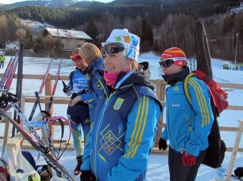 MERKUSHYNA Anastasiya, , ZHURAVOK Yuliya, , BONDAR Yana. Universiade 2013. Sprint and pursuit