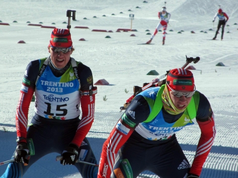 KLYACHIN Sergey, , PECHENKIN Aleksandr. Universiade 2013. Sprint and pursuit