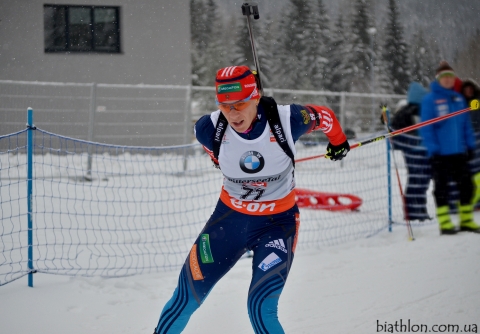 ZAITSEVA Olga. Hochfilzen 2013. Sprint (women)