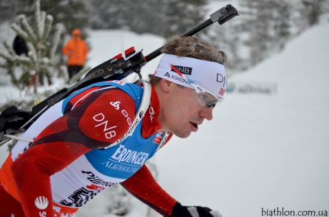 SVENDSEN Emil Hegle. Hochfilzen 2013. Sprint (men)