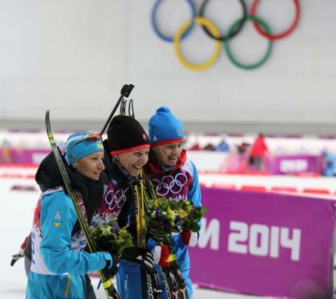 SEMERENKO Vita, , KUZMINA Anastasia, , VILUKHINA Olga. Sochi 2014. First ukrainian medal