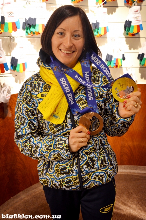 SEMERENKO Vita. Sochi 2014. Golden relay award ceremony