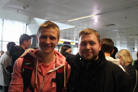 SEMENOV Serhiy. Meeting the ukrainian team in the airport