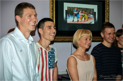 DERYZEMLYA Andriy, , SEMERENKO Valj, , SEMENOV Serhiy, , PRYMA Artem. Annual meeting with the national team in Chernihiv