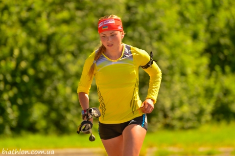 BELKINA Nadiia. Ukrainian women biathlon team training in Otepaa (July 2014)