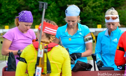 Ukrainian women biathlon team training in Otepaa (July 2014)