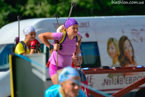 MERKUSHYNA Anastasiya. Ukrainian women biathlon team training in Otepaa (July 2014)
