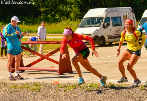 BURDYGA Natalya, , BELKINA Nadiia. Ukrainian women biathlon team training in Otepaa (July 2014)