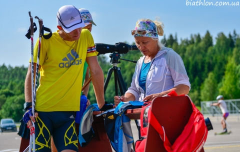 BELOVA Nadija, , PIDRUCHNUY Dmytro. Team Ukraine on training in Otepaa (July 2014)