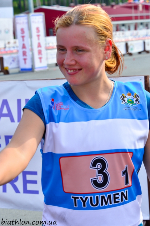 MERKUSHYNA Anastasiya. Tyumen 2014. Summer WCH. Mixed relay. Juniors